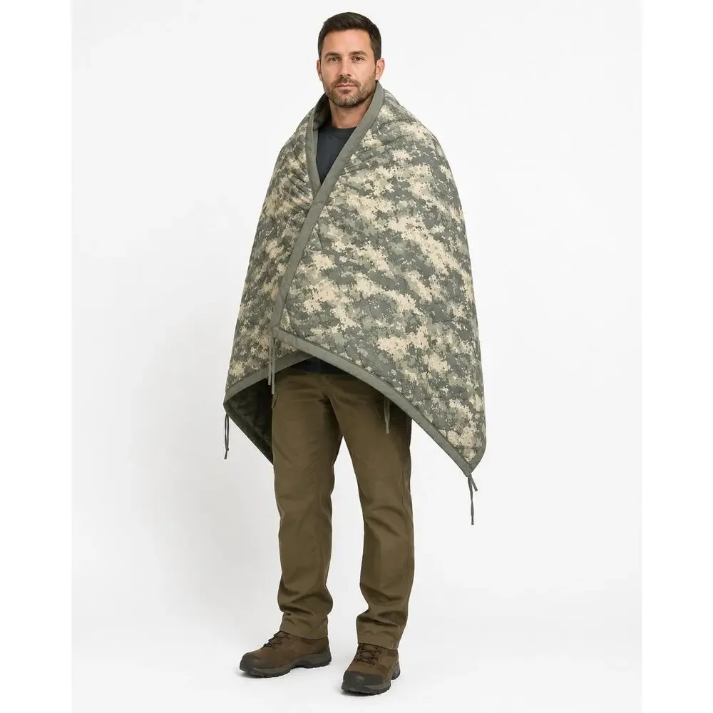 USGI ACU Digital Wet Weather Poncho Liner Woobie Blanket Military Issue